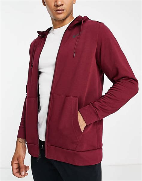 nike pullover damen mit reißverschluss dunkelrot|Rote Nike Pullover online kaufen .